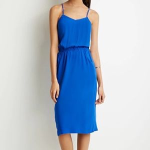 V-neck Crepe Cami Dress In Black